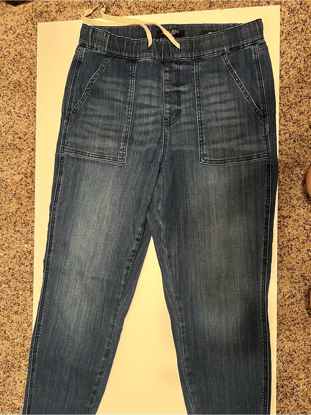 Judy Blue Dark Blue Cropped Drawstring Waist Jeans